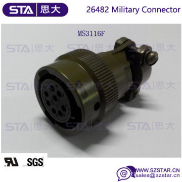 Replace Kukdong MIL-C-26482 Series Connector MS3116F 8 pin Military Connector